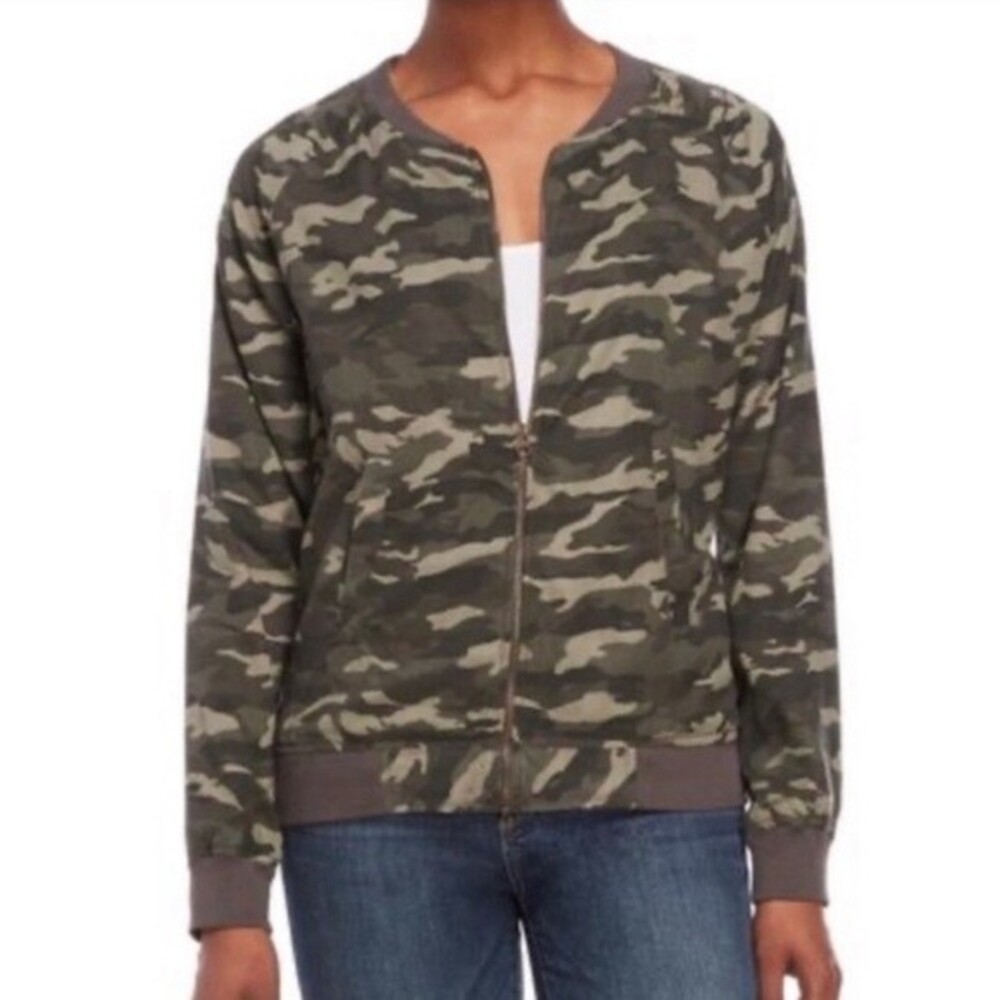 Beachlunchlounge Camo Zip Up Jacket Size XXL